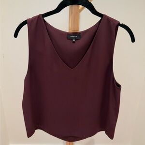 Aritzia Babaton V-neck blouse in maroon